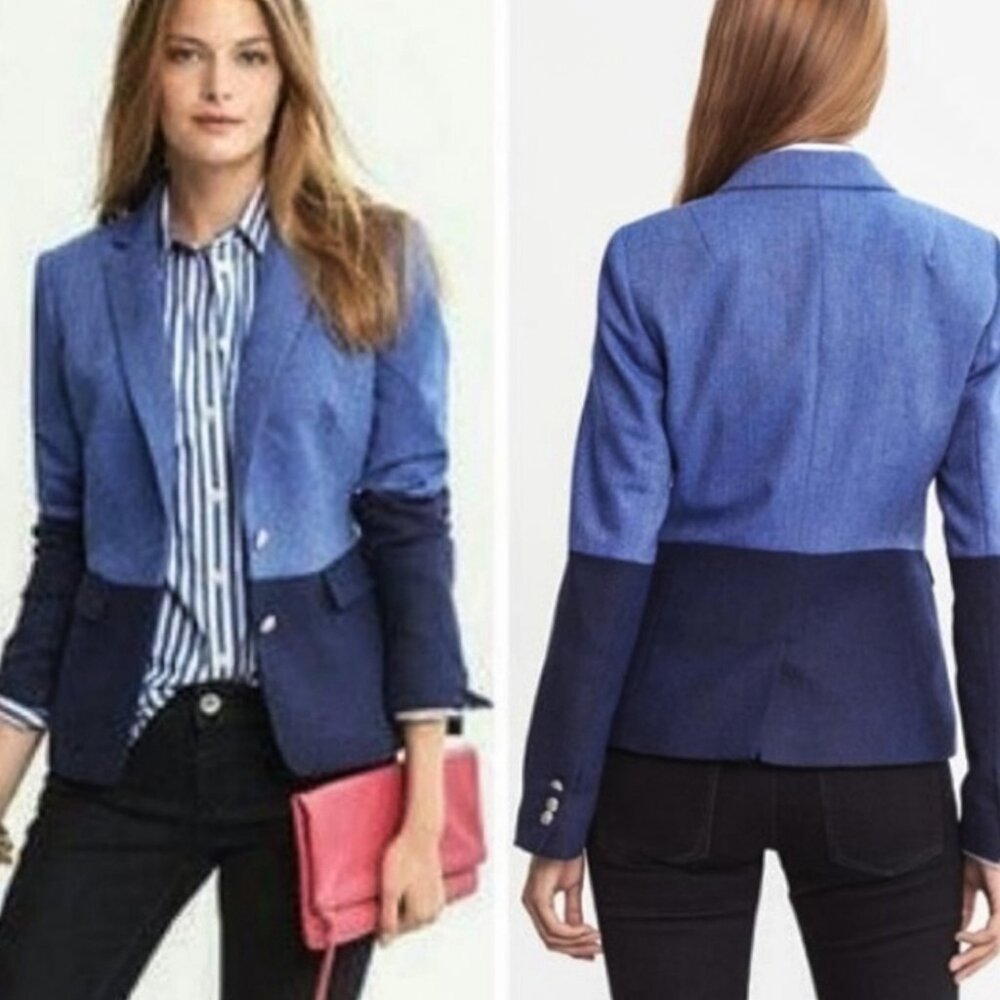 Banana Republic Wool Blend Blazer Jacket SZ 2